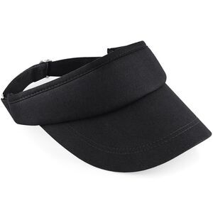 Beechfield Unisex Sports Visor / Headwear (Pack of 2) / Black